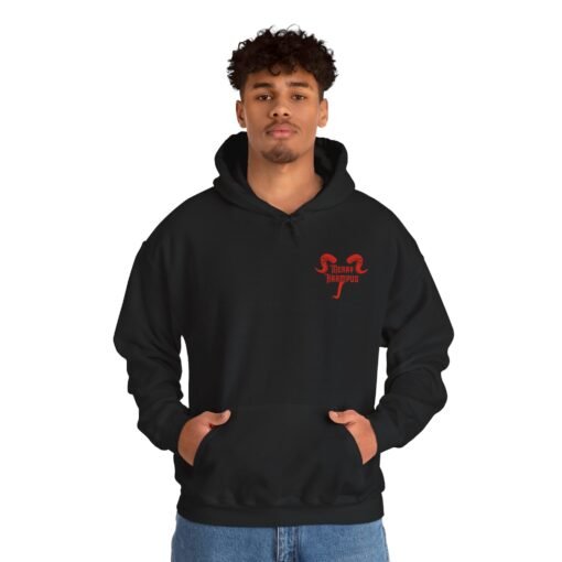 🎄👹 Merry Krampus Unisex Hoodie – Cozy Up with Claus’s Creepy Cousin - Image 9