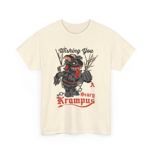 🎄👹 Wishing You a Scary Krampus Unisex T-Shirt – Holiday Cheer with a Creepy Twist - Image 13