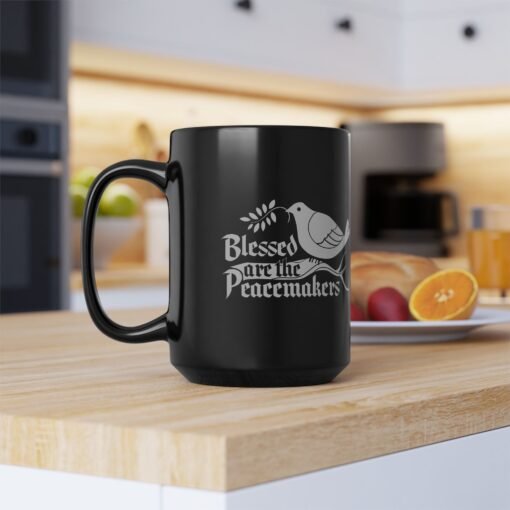 ☕ Blessed Are The Peacemakers Black Mug – Sip with a Spirit of Peace - Image 13