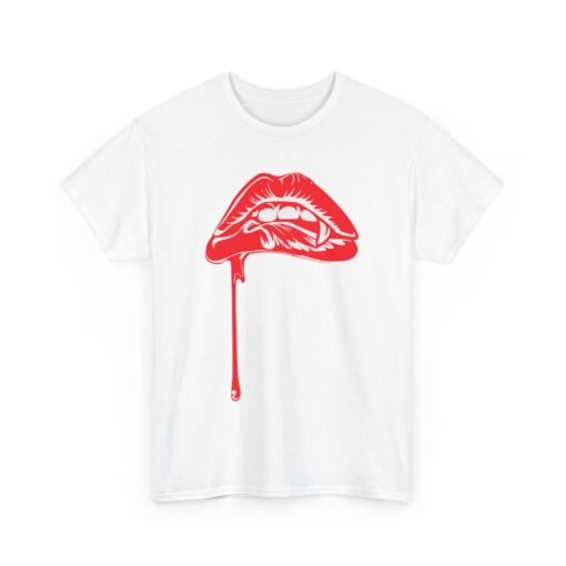 💋🩸 Vampire Bite Lips Unisex T-Shirt – Sink Into Style - Image 11