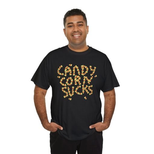 🍬🚫 Candy Corn Sucks Unisex T-Shirt – Sweet Font, Savage Truth - Image 7