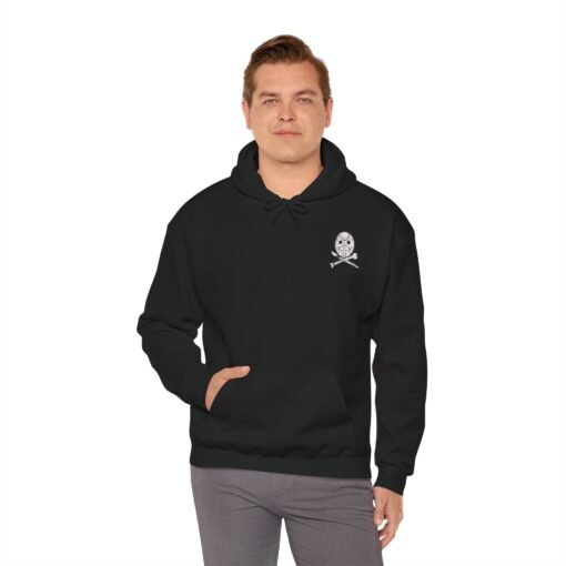 🏴‍☠️🔪 Camp Slasher Unisex Hoodie – Jason’s Jolly Roger Edition - Image 7