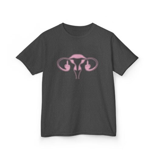 🩷 Ovaries with Middle Fingers Kids' T-Shirt – Bold Style with a Playful Twist - Image 6