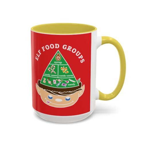 ☕🍬 Elf Food Groups Color Accent Mug – Sweet Sips from the North Pole - Image 90