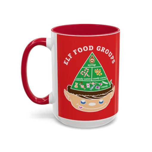 ☕🍬 Elf Food Groups Color Accent Mug – Sweet Sips from the North Pole - Image 88