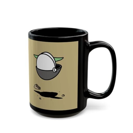 ☕🛸👶🌌 Floating Away Black Mug – Sip While You Hover - Image 8