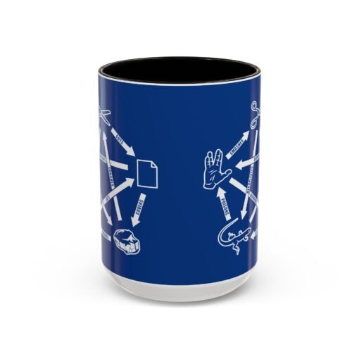 ☕🖖🪨📄✂️🦎 Rock Paper Scissors Lizard LLAP Color Accent Mug – Sip Long and Prosper - Image 49