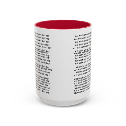 ☕ All Work and No Play Color Accent Mug – A Sip of Madness - Image 85