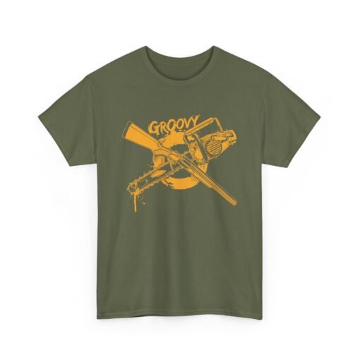 🪓🔫 Groovy Unisex T-Shirt – Hail to the King, Baby - Image 12