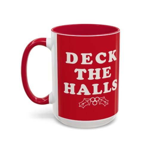 ☕ Deck the Halls Color Accent Mug – Sip Into the Season - Image 48
