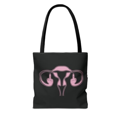 🖕🩷 Ovaries with Middle Fingers Tote Bag – Boldly Carry It All - Image 2