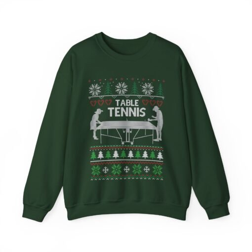 🏓🎄 Table Tennis Ugly Christmas Sweatshirt – Serve Up the Holiday Spirit - Image 11