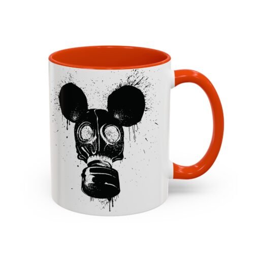 🐭☣️ Gas Mask Mouse Accent Mug – Sip with a Side of Strange - Image 38