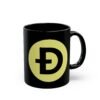 🚀🐶 Dogecoin Black Mug – Much Coffee, Very Wow