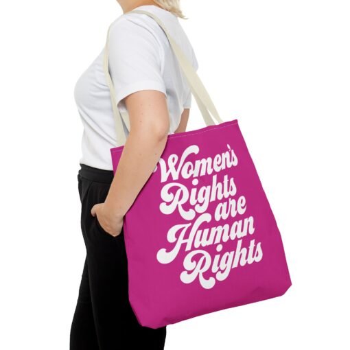 ✊💜 Women's Rights Are Human Rights Tote Bag – Equality On Your Shoulder - Image 36