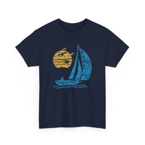 ⛵🌞 Retro Sail & Sun Unisex T-Shirt – Catch the Breeze, Keep the Vibes