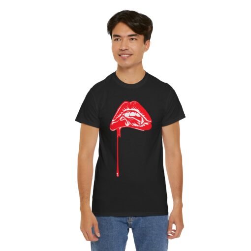 💋🩸 Vampire Bite Lips Unisex T-Shirt – Sink Into Style - Image 7