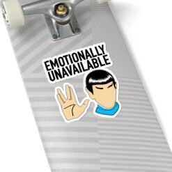 Alternative view of 🖖😐 Emotionally Unavailable Indoor Sticker – Stick to Logic, Not Feelings