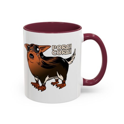 ☕🐶🐧✨ Porgi Corgi Color Accent Mug – Sip with Galactic Cuteness - Image 30