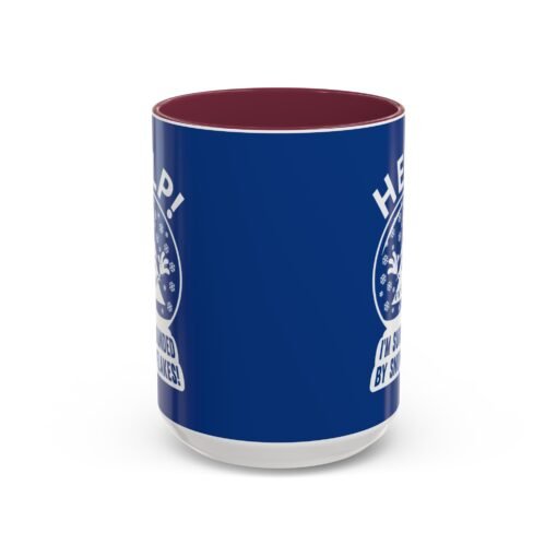 ☕❄️🎄 Help! I'm Surrounded By Snowflakes Color Accent Mug – Sip with Seasonal Sass - Image 49