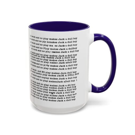 ☕ All Work and No Play Color Accent Mug – A Sip of Madness - Image 54