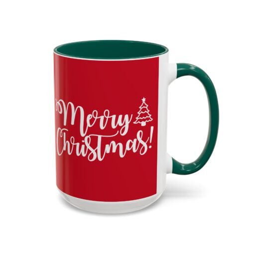 ☕ Merry Christmas Color Accent Mug – Sip the Season in Style - Image 22