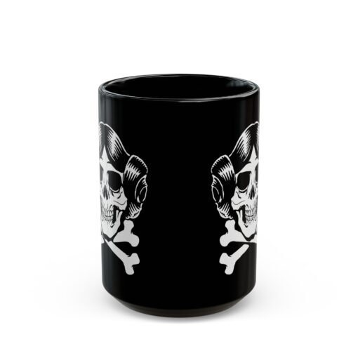 ☕👸💀 Rebel Skull Black Mug – Sip Like a Princess with Attitude - Image 7
