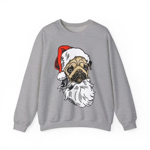 🎅🐾 Pug Santa Unisex Sweatshirt – Cozy Up with Holiday Cuteness - Image 11