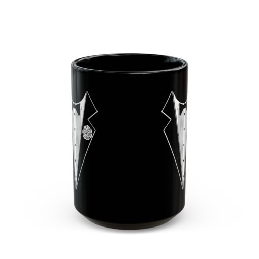 ☕🤵 Tuxedo Print Black Mug – Sippin’ in Style - Image 7