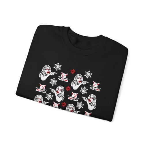 😾🎄 Ugly Christmas Meme Sweatshirt – Woman Yelling at Cat: Holiday Edition - Image 3