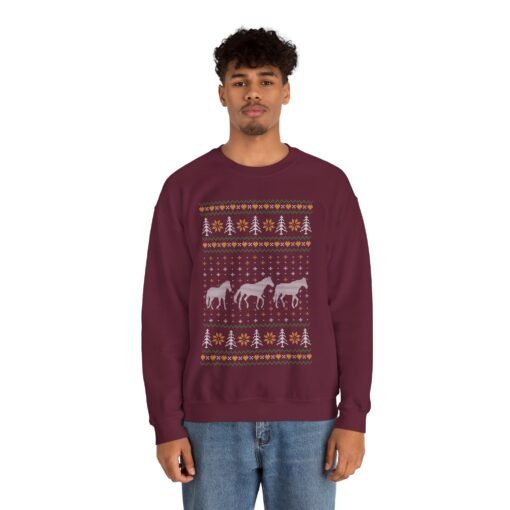 🎄🐎 Ugly Christmas Horse Sweatshirt – Trot Into the Holidays with Style - Image 5