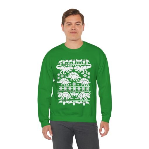 🦖🎄 Dino-Mite Christmas Unisex Sweatshirt – Ugly Sweater Style with Prehistoric Cheer - Image 6