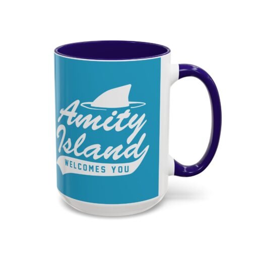 🦈 Amity Island Color Accent Mug – Welcomes You (and the Shark) - Image 30