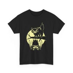 🌕🐱🦇 Spooky & Sweet Halloween Scene Unisex T-Shirt – Moonlit Mischief