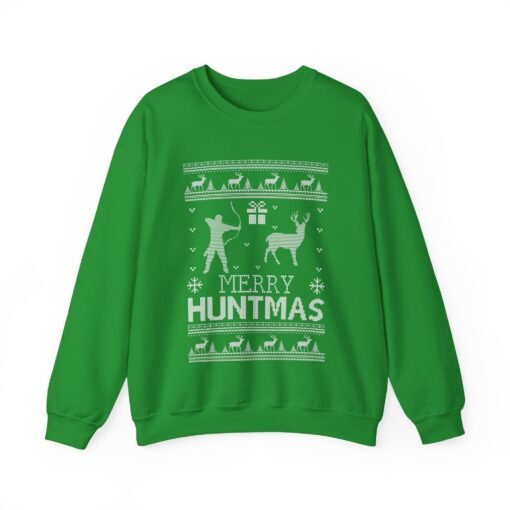 🦌🎄 Merry Huntmas Unisex Sweatshirt – The Ultimate Ugly Sweater for Hunters - Image 13
