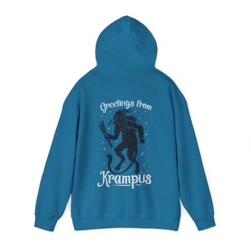 👹 Greetings From Krampus Unisex Hoodie – Holiday Fear Has Never Been So Cozy - Image 10