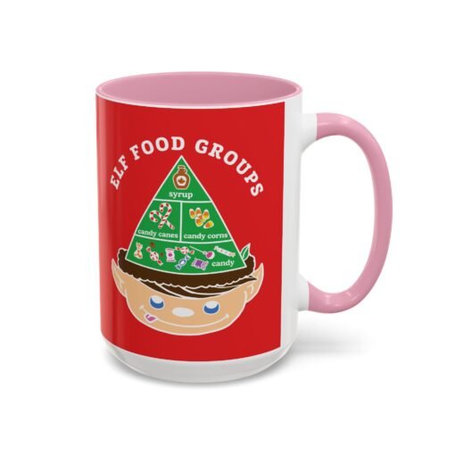 ☕🍬 Elf Food Groups Color Accent Mug – Sweet Sips from the North Pole - Image 82