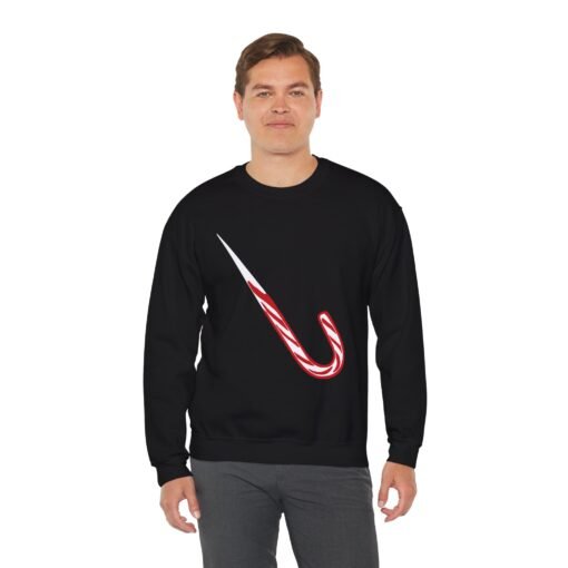 🍭🔪 Candy Cane Shiv Unisex Sweatshirt – Sweet, Sharp & Seriously Festive - Image 6