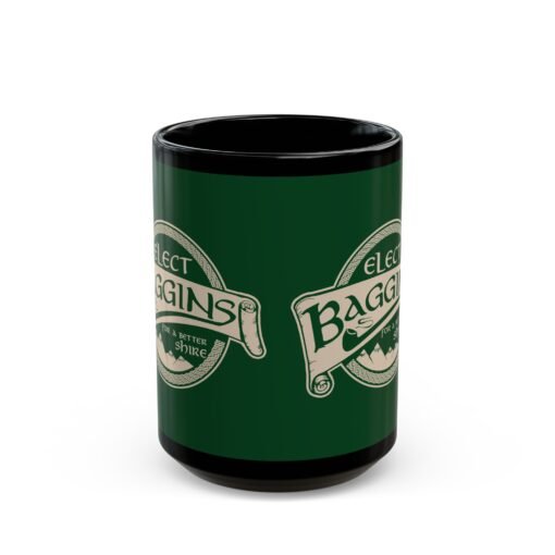 🌿 Elect Baggins for The Shire Black Mug – Vote for Second Breakfast - Image 6