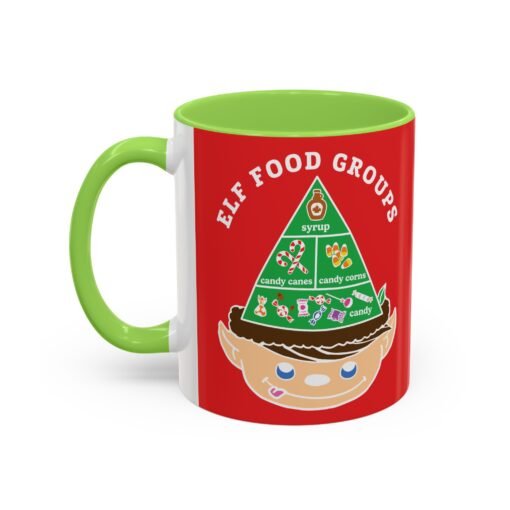 ☕🍬 Elf Food Groups Color Accent Mug – Sweet Sips from the North Pole - Image 28