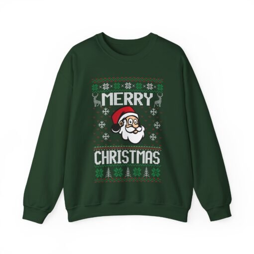 🎅🎄 Merry Christmas Santa Unisex Sweatshirt – Classic Cheer in Ugly Sweater Style - Image 12