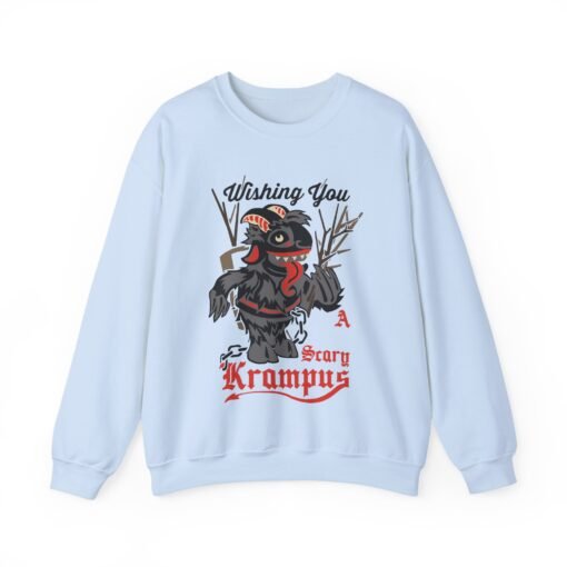 🎄👹 Wishing You a Scary Krampus Unisex Sweatshirt – Cozy Meets Creepy Christmas - Image 12