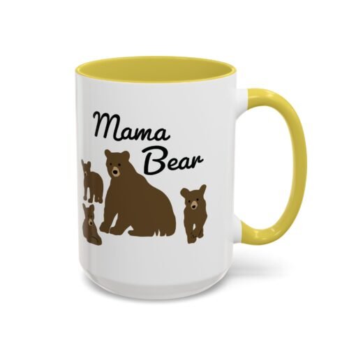 🧸 Mama Bear Color Accent Mug – Fierce Sips, Cozy Vibes - Image 30