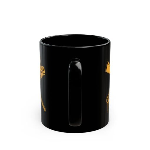 🔫🪓 Groovy Black Mug – Hail to the Caffeine, Baby - Image 5
