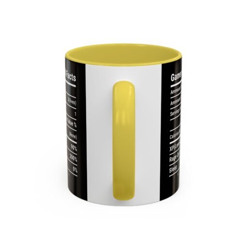 ☕🎮 Gamer Nutrition Facts Color Accent Mug – Fuel for Every Respawn - Image 47