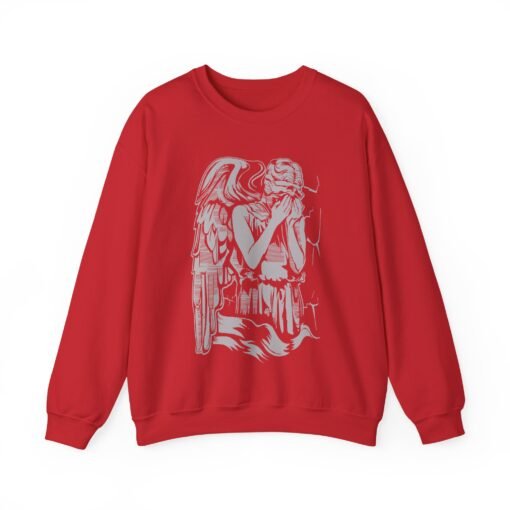 🗿🌀 Weeping Angel Unisex Sweatshirt – Cozy Horror from Across Time - Image 12