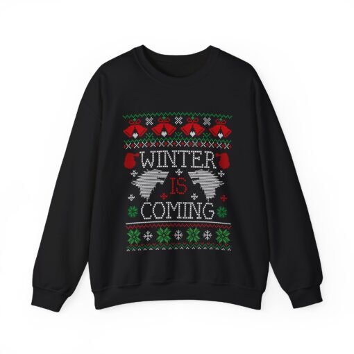 Winter is Coming | Ugly Christmas Sweater | Unisex | Sweatshirt | Direwolf - Image 10