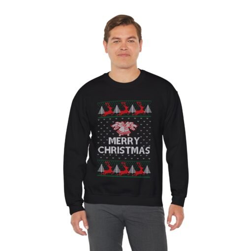 🎄🎅 Merry Christmas Unisex Sweatshirt – Classic Cheer in Ugly Sweater Style - Image 6