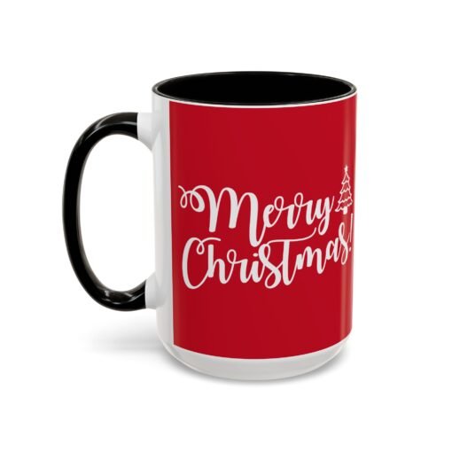 ☕ Merry Christmas Color Accent Mug – Sip the Season in Style - Image 20