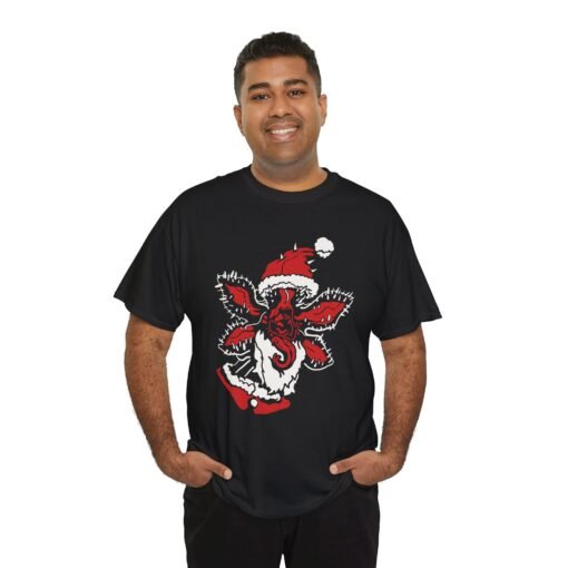 🎅👹 Demogorgon Santa Unisex T-Shirt – Upside Down Holiday Vibes - Image 7